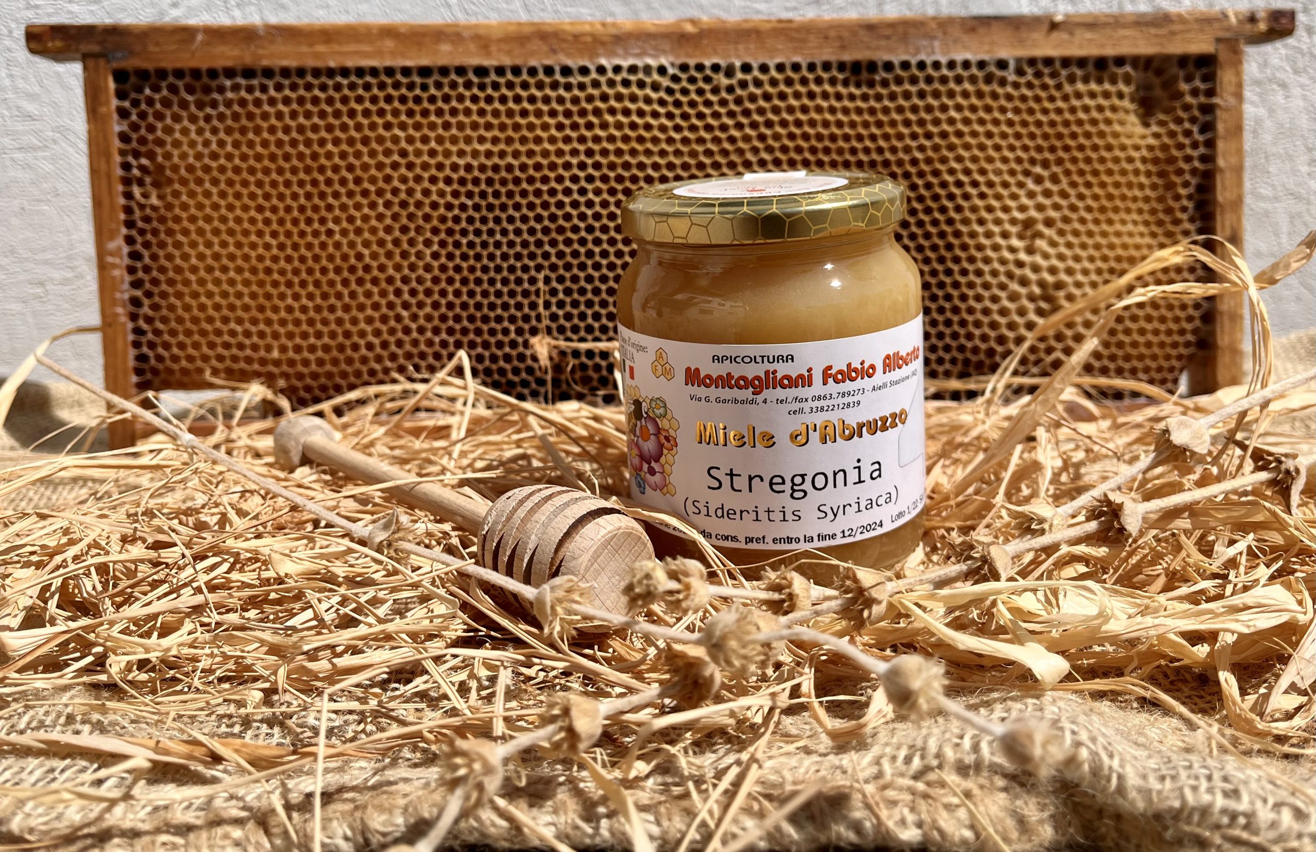 Barattolo di miele di stregonia