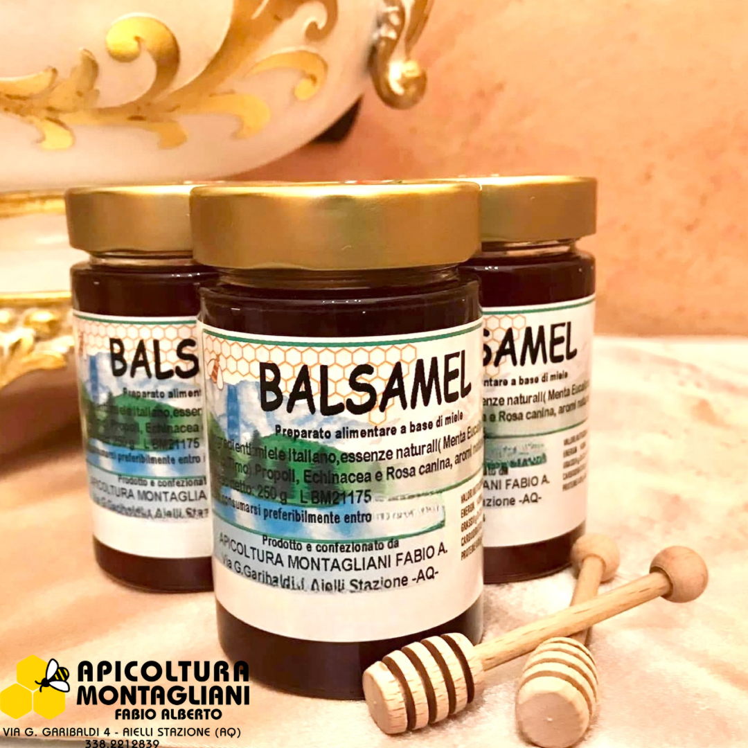 Folto del barattolo di BALSAMEL Miele e Propoli Balsamico